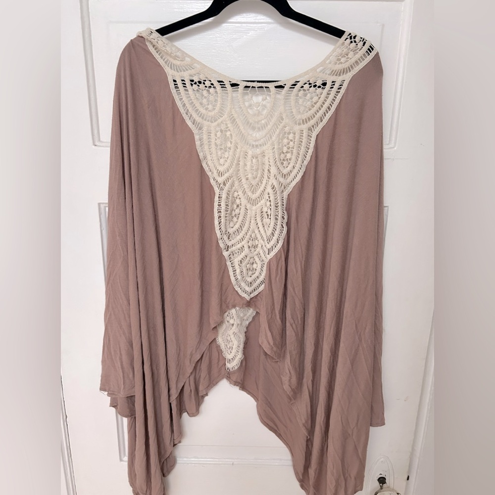 Jen’s Pirate Booty OS Mauve Purple Kaftan Flowy Shirt